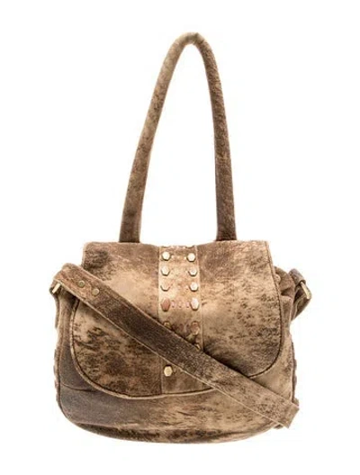 Pre-owned Calleen Cordero Leather Shoulder Bag In Brown