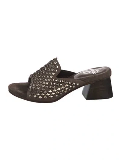 Pre-owned Calleen Cordero Leather Slides In Brown