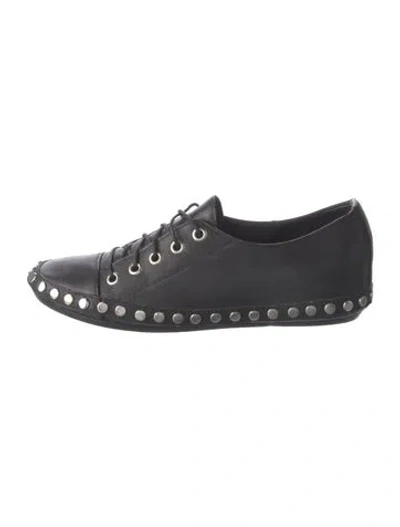 Pre-owned Calleen Cordero Leather Sneakers In Black