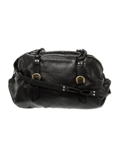 Pre-owned Calleen Cordero Leather Top Handle Bag In Gray