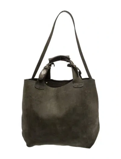 Pre-owned Calleen Cordero Leather Top Handle Bag In Green