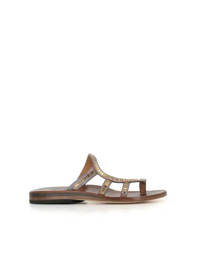 Calleen Cordero Mule Cruz N Sandal In Grey/blue