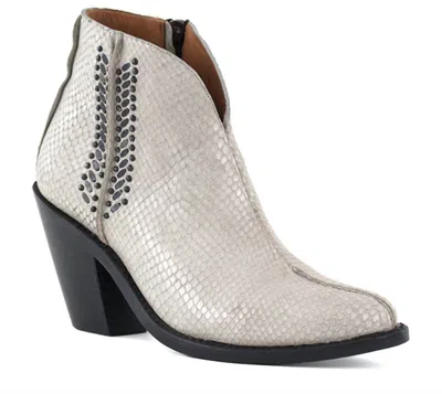 Calleen Cordero Nikita Boot In Linen Lizard In White