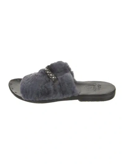 Pre-owned Calleen Cordero Slides In Blue