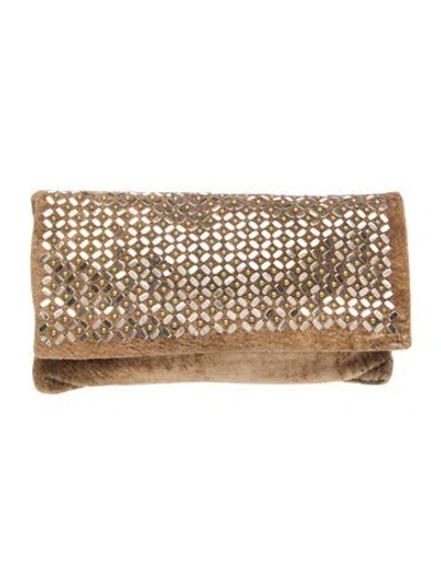 Pre-owned Calleen Cordero Suede Clutch In Neutral