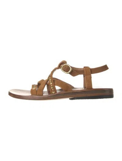 Pre-owned Calleen Cordero Suede Sandals In Brown