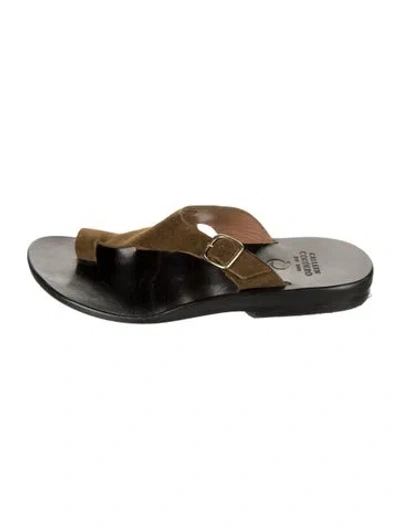 Pre-owned Calleen Cordero Suede Sandals In Green