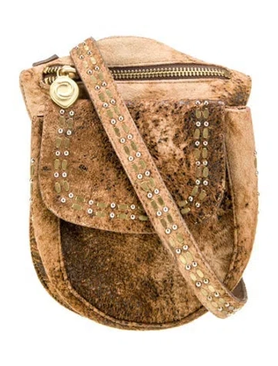 Pre-owned Calleen Cordero Suede Shoulder Bag In Brown