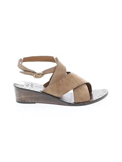 Pre-owned Calleen Cordero Wedges In Tan