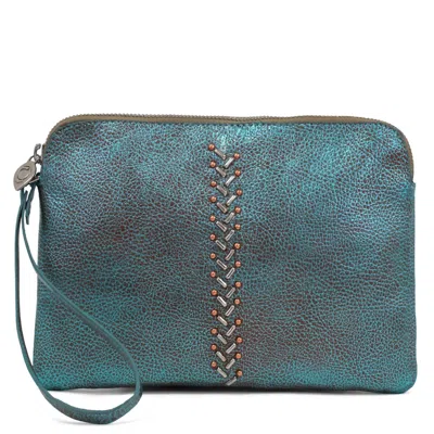 Calleen Cordero Women's Emu Kiva Wristlet In Aqua Rust In Multi