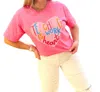 Callie Danielle Teaching Is A Work Of Heart Callie Tee In Pink In Pink