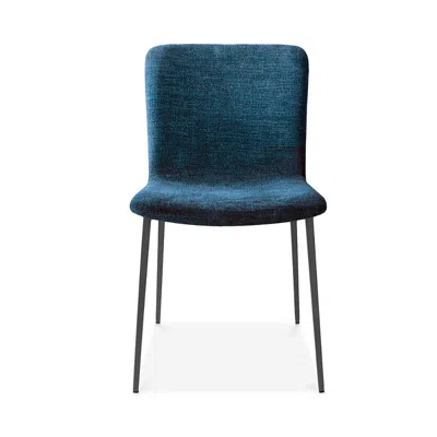 Calligaris Annie Dining Chair In Matte Grey/ Malmo Aquamarine