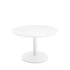 Calligaris Balance Round Dining Table In Matte Optic White