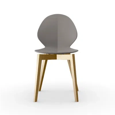Calligaris Basil Ergonomic Chair In Bleached Beech,matte Taupe