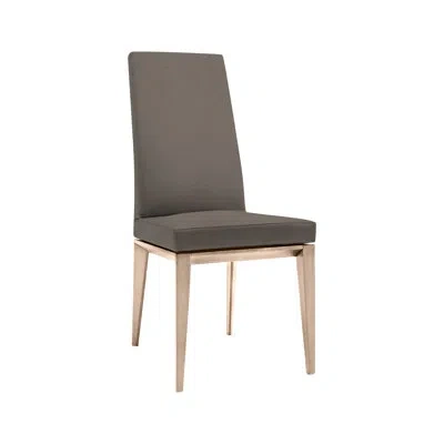 Calligaris Bess Upholstered Dining Chair With Wooden Frame In Natural,skuba Taupe