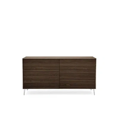 Calligaris Boston Dresser With 6 Drawers In Smoke
