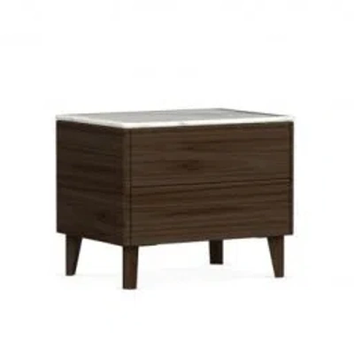 Calligaris Boston Nightstand With 2 Drawers In Smoke