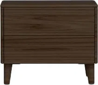 Calligaris Boston Nightstand With 2 Drawers In Smoke,smoke,smoke