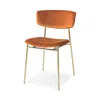 Calligaris Fifties Chair In Melange Cognac/ Polished Brass