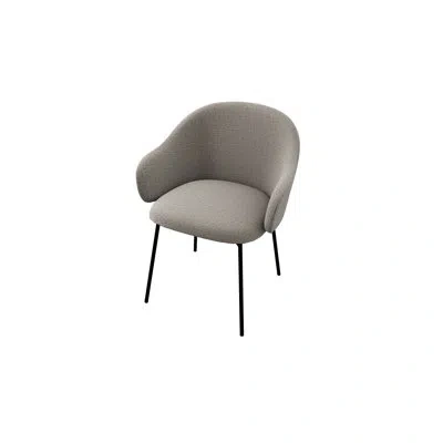 Calligaris Holly Fab Chairs In Bouclé Hemp,matt Black