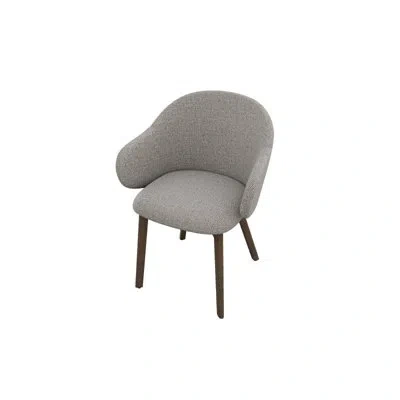 Calligaris Holly Fab Chairs In Bouclé Hemp,smoke