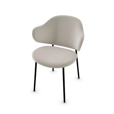 Calligaris Holly Upholstered Armchair With Metal Frame In Hemp,matt Black