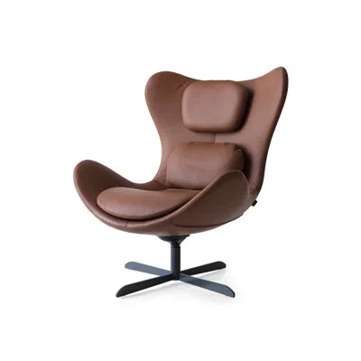 Calligaris Lazy Upholstered Accent Chair In Brown