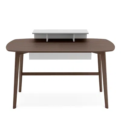 Calligaris Match Desk In Smoke/optic White