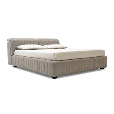 Calligaris Portland Fully Upholstered Storage Bed In Polyester Blend
