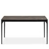 Calligaris Silhouette Extendable Dining Table In Matte Black/ceramic Bronze