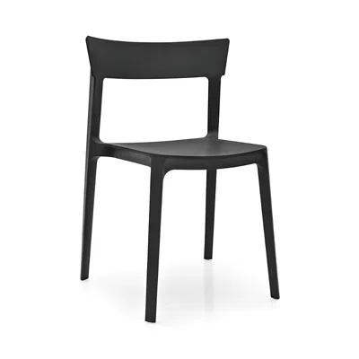 Calligaris Skin Side Chair In Matte Black