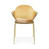 Calligaris St. Tropez Brass Chair In Brass/amber