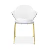 Calligaris St. Tropez Chair In Transparent/polished Brass