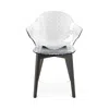 Calligaris St. Tropez Graphite Chair In Graphite/transparent