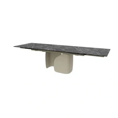 Calligaris Twins Extendable Tables In Black Statuary Marble