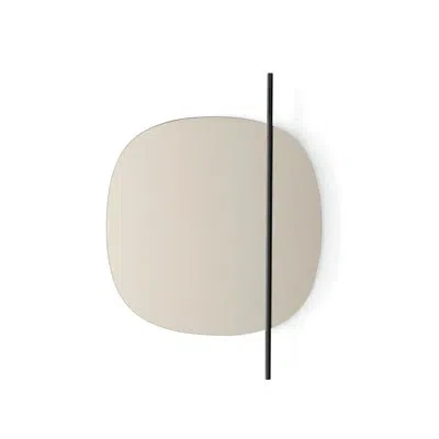 Calligaris Vanity Square Mirror In Matte Black