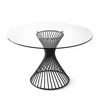 Calligaris Vortex Dining Table In Transparent/matte Black