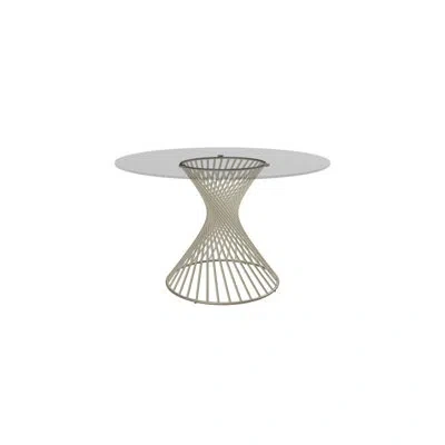 Calligaris Vortex Fixed Tables In Smoke Gray,matt Pearl Beige