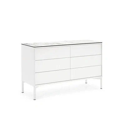 Calligaris York Dresser With 6 Drawers In White