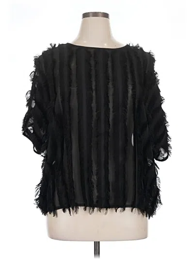 Pre-owned Calligraphie 3/4 Sleeve Blouse In Black