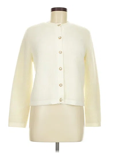 Pre-owned Calligraphie Cardigan Sweater In Ivory