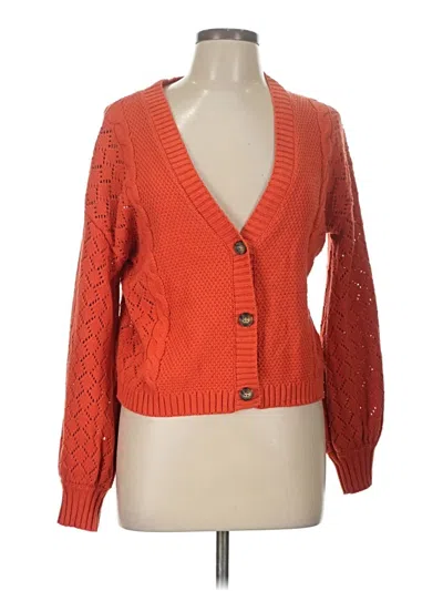 Pre-owned Calligraphie Cardigan Sweater In Orange