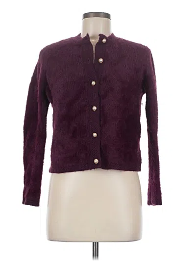 Pre-owned Calligraphie Cardigan Sweater In Purple