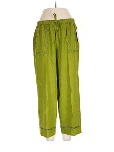 Calligraphie Linen Pants In Green