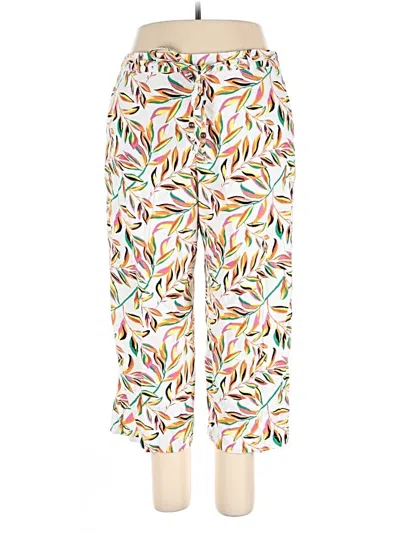 Pre-owned Calligraphie Linen Pants In White