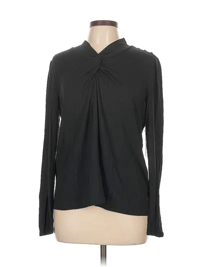 Pre-owned Calligraphie Long Sleeve Blouse In Black
