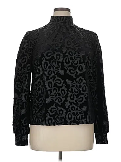 Pre-owned Calligraphie Long Sleeve Blouse In Black