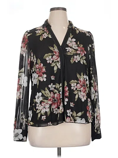 Pre-owned Calligraphie Long Sleeve Blouse In Black