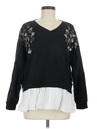 Pre-owned Calligraphie Long Sleeve Blouse In Black