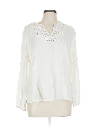 Pre-owned Calligraphie Long Sleeve Blouse In White